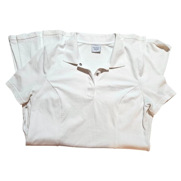 White Cotton Blend Polo Shirt 97% Cotton 3% Elastane Made In Turkey Button Detai - Picture 4 of 14